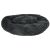 Bequemes dunkelgraues Plüsch-Hundebett, 100cm rundes Haustierbett