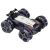 Ikonka RC blue remote control car with double wheels, angled view