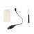 RC car bubble machine accessories, USB charging cable, screwdriver, and bottle of bubble solution