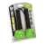 Weighted jump rope with green balls and black handles, packaged