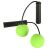 Wireless jump rope with green balls and black handles