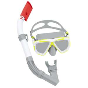 Bestway búvárszett maszk és sznorkellel, fehér és sárga - Búvár szett