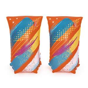 Bestway Schwimmflügel für Kinder, Größe L/XL, orange mit buntem Design - Schwimmflügel
