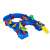 Water park building blocks toy set, 39 pieces, blue, red, yellow, green, includes a boat, crane, and a figure