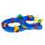 Water park building blocks toy set, 39 pieces, blue, red, yellow, green, includes a boat, crane, and a figure