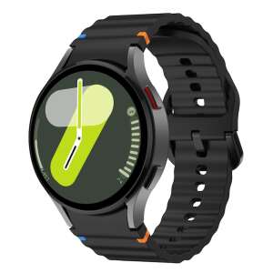 Brățară din silicon negru pentru Samsung Galaxy Watch 7 și Galaxy Watch 6, 20 mm - Calculatoare si accesorii