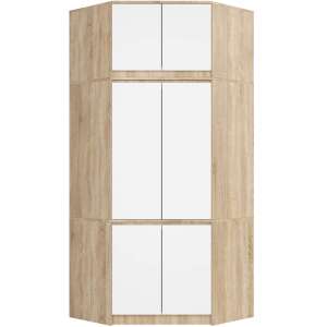 S100 Sonoma tölgy és fehér sarokszekrény toldóval - Akord