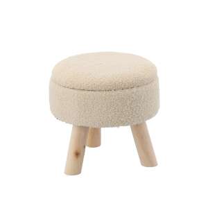 Bútorkuckó - Kerek Puff - Bézs - 30x28cm