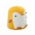 Szögletes nézet a Vidám Pingvin Gyerekpuffról - Sárga, aranyos sárga pingvin puff