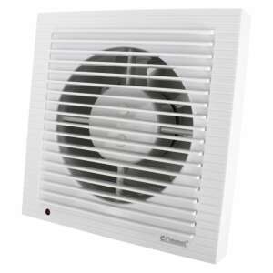 Výfukový ventilátor Commel 148mm so zatváracou lamelov, oneskoreným vypínaním/časovačom, 18W, 320 m³/h, 35dB - Commel