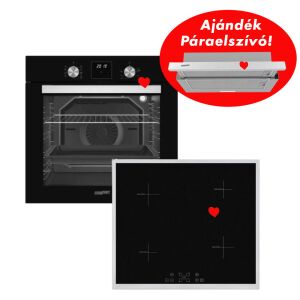 HOMEFORT Beépíthető Sütő, Indukciós Főzőlap és Páraelszívó Kombináció - Sütő