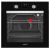 HOMEFORT Beépíthető Sütő, Fekete Rozsdamentes Acél Sütő