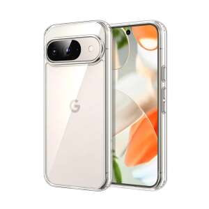 Transparent silicone case for Google Pixel 9, showing the phone's back and camera cutout - Haffner