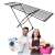 Massido Ursula Telescopic Clothes Dryer with Wheels, 20m drying surface, people using the dryer