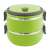 Zöld dupla szintes ebédlődoboz rozsdamentes acél belső tálakkal és fogantyúval