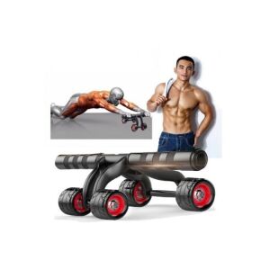 Andowl Q-JS285 four-wheel ab roller for core and back workout, with usage examples - Fitness Equipment
