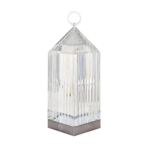 Andowl Akril LED Table Lamp, clear acrylic design