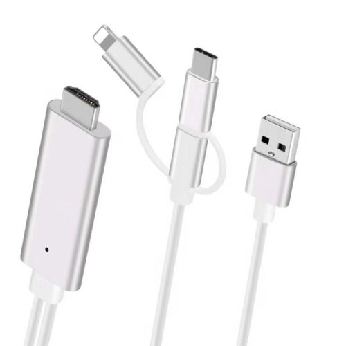 Adapter 4K HDMI z złączami Lightning, MicroUSB i USB-C