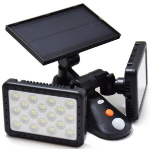 Napelemes Falilámpa with Dual LED Panels and Motion Sensor - Garden