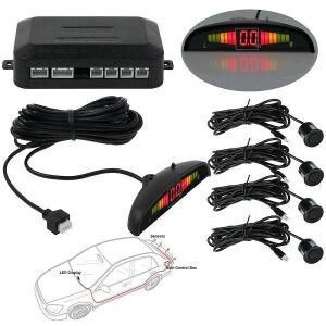 Universal parking sensor kit with digital display, control box, and sensors - Car electronic
