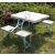 Aluminum Foldable Picnic Table with 4 Seats in Garden Setting