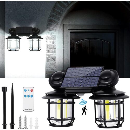 Napelemes Mozgásérzékelő Lámpa 192 LED with remote control and ground stake