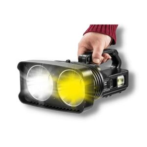 Andowl dual light source flashlight in hand, 500m range - Andowl