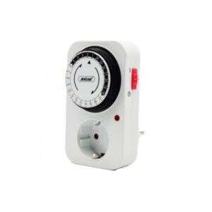Andowl DS115 mechanical timer socket adapter, 24-hour programmable outlet - Andowl