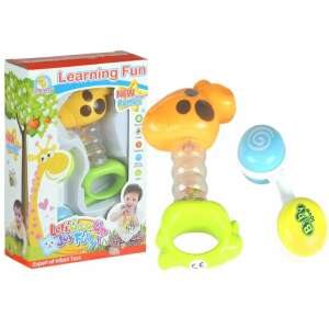 Sada chrastítka Learning Fun s motívmi žirafy, opice a slimáka - Hrkálky