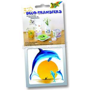 Folia 3D Deco Transfers, Dolphin design, 10x10 cm, 3D decorative sticker for porcelain, glass, and mirrors - Nonbrand Wall Panel & Wall Sticker