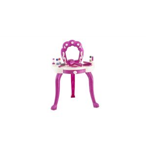 Divendi Sminkasztal Játék - Pink and White Toy Vanity Table for Girls - Vanity Table, Makeup Set, Fragrance