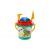 Vidám Állatos Homokozó Készlet: beach bucket with turtle and toucan design, shovel, rake, and sand molds