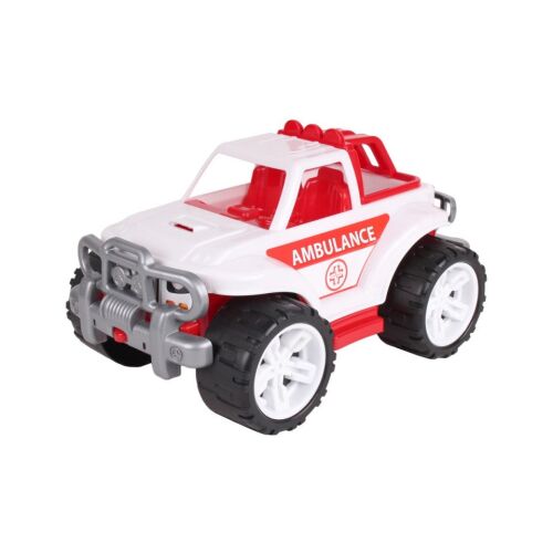TechnoToys White and Red 4x4 SUV Ambulance Toy Car, Unboxed
