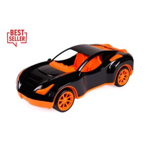 TechnoK Sport Car Toy - Black and Orange Plastic Toy Car - Nonbrand Kids's play car