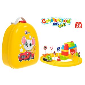 Technokids Autópálya Építőkockák - Hátizsák - 38 db