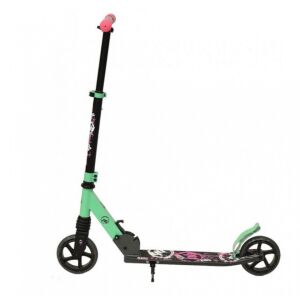 PB Kids Robogó pink and green scooter, full view - Kids' Scooter