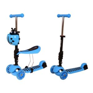 Speedy 3-in-1 blue kids scooter with and without seat - Kids' Scooter