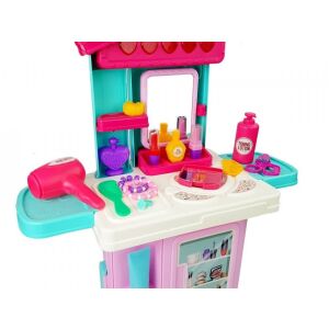 Princess 4 az 1-ben Hordozható Sminkasztal Játékkészlet - Rózsaszín