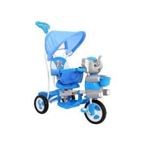 Blue Vidám Elefántos Tricycle with Elephant Design - Tricycle