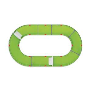 Quercetti Big Marbledrome, 44 darabos golyópálya készlet, zöld, 2,7m hosszú, ovális alakú - Golyópálya