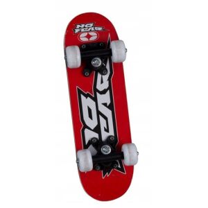 Red Maple Mini Skateboard 43cm with No Fear logo - Skateboarding