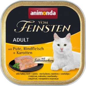 Animonda Vom Feinsten Gourmet pulykás, marhás és sárgarépás alutálkás macskaeledel (16 x 100 g) 1,6 kg 37749533 