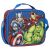 Angled view of Avengers Team lunch bag featuring Captain America, Thor, Iron Man, and Hulk