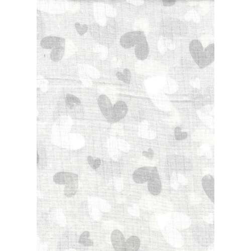 Fehér és szürke szív mintás muszlin pelenka