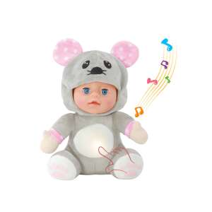 Baby Sunki Zenélõ, świecąca usypiająca myszka dla niemowląt, pluszowa zabawka muzyczna - Nonbrand Baba