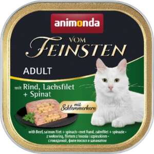 Animonda Vom Feinsten Gourmet marhás, lazacfilés és spenótos alutálkás eledel macskáknak (32 x 100 g) 3,2 kg 37755648 