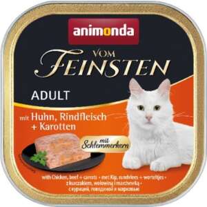 Animonda Vom Feinsten Gourmet csirkés, marhás és sárgarépás alutálkás macskaeledel (32 x 100 g) 3,2 kg 37755758 