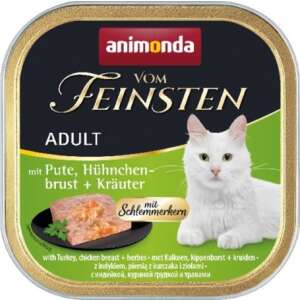 Animonda Vom Feinsten Gourmet pulykás, csirkemelles és gyógynövényes alutálkás macskaeledel (32 x 100 g) 3,2 kg 37756100 