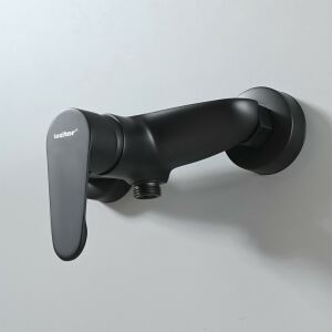 Colly schwarze Duscharmatur, moderne Badezimmerarmatur - Leziter