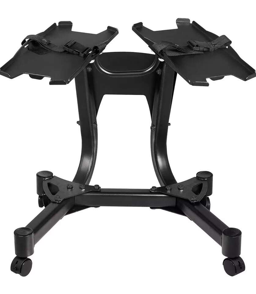 Zoco Body Fit Dumbbell Rack YLJ-005N, with Towel Holder and Dumbbell Straps, Black